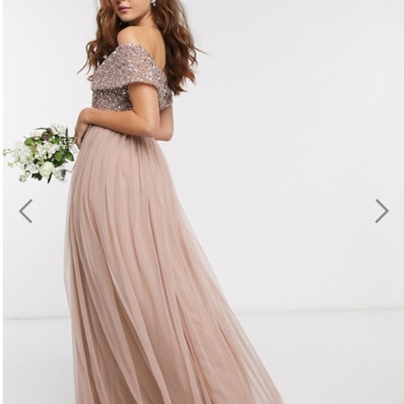 Pink off shoulder dress - Picture 9 of 10